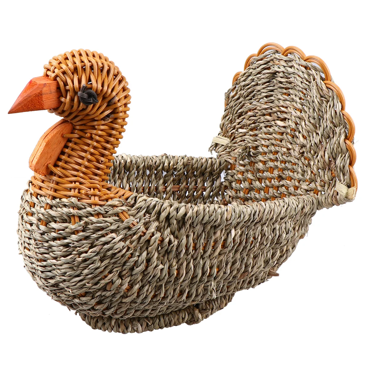 

Chicken Toys Home Organizer Basket Woven House Storage Debris Light Grey Office