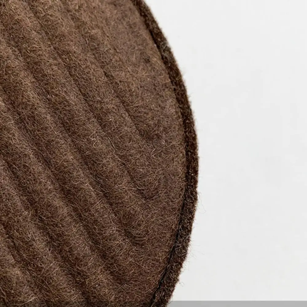 PU Leather Felt Crossbody Bag Korean Style Half Moon Bag Hobos Handbag Fashion Design Solid Color Pleated Shoulder Bag Travel