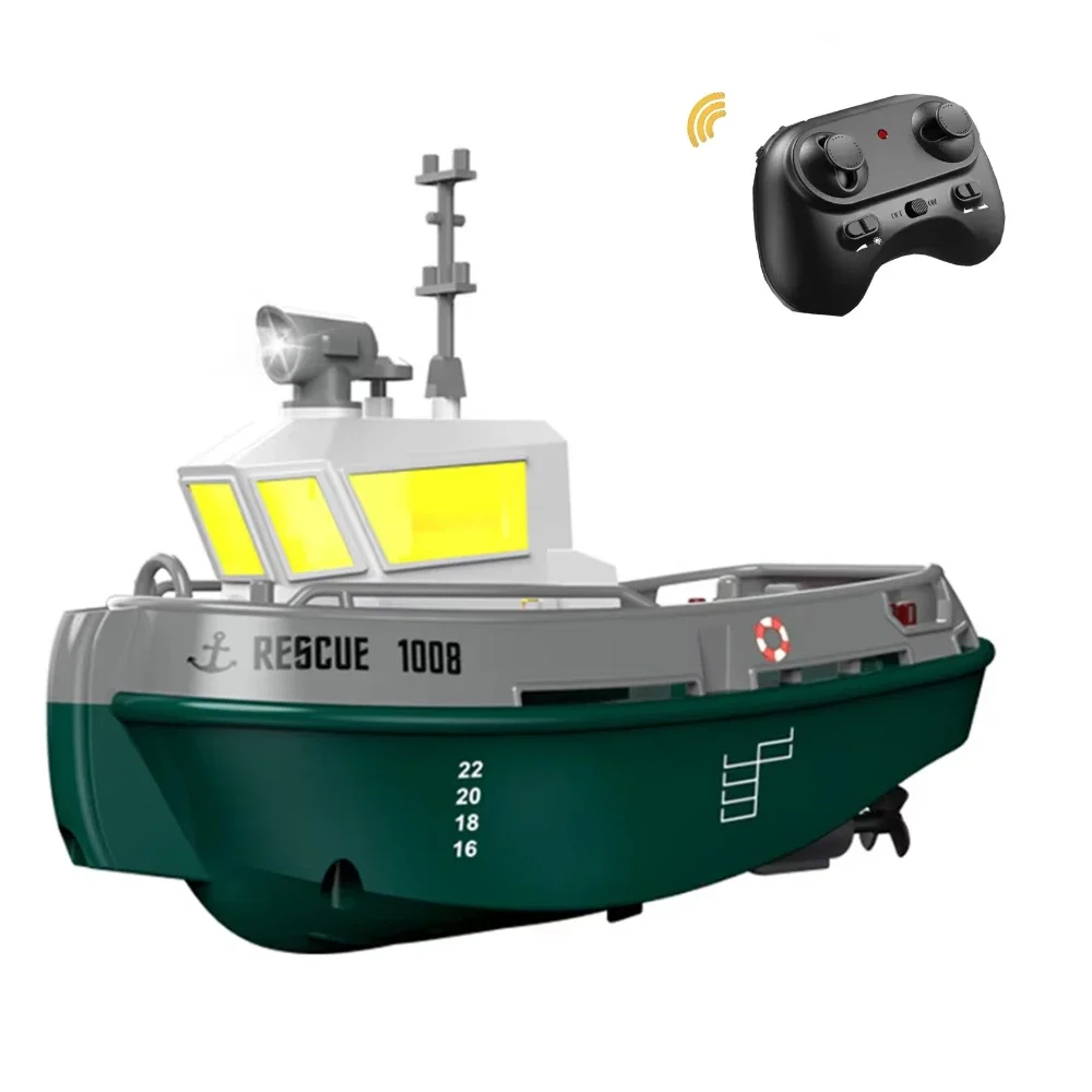 NEW S820 1/72 RC Boat Remote Control Tugboat Dual Motor Electric Rescue Ship Racing Speedboat Vehicle Model Watercraft Toy Kid