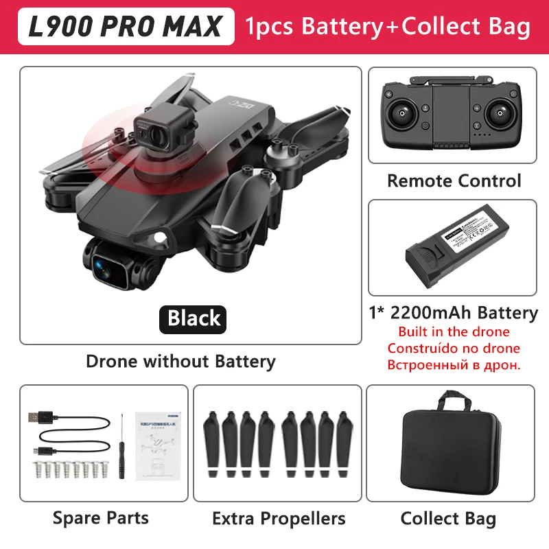 LYZRC L900 PRO 4K Professional HD Dual Camera GPS Drone 5G WIFI Brushless Motor FPV Quadcopter Foldable Aerial Photography Drone