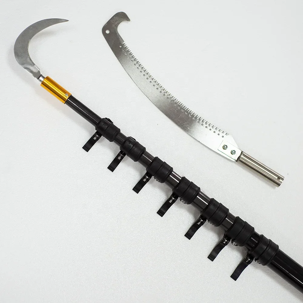 60 ft koolstofvezel plukpaal met binnenslot 18 meter telescopische paal voor betelnootfruit op voorraad