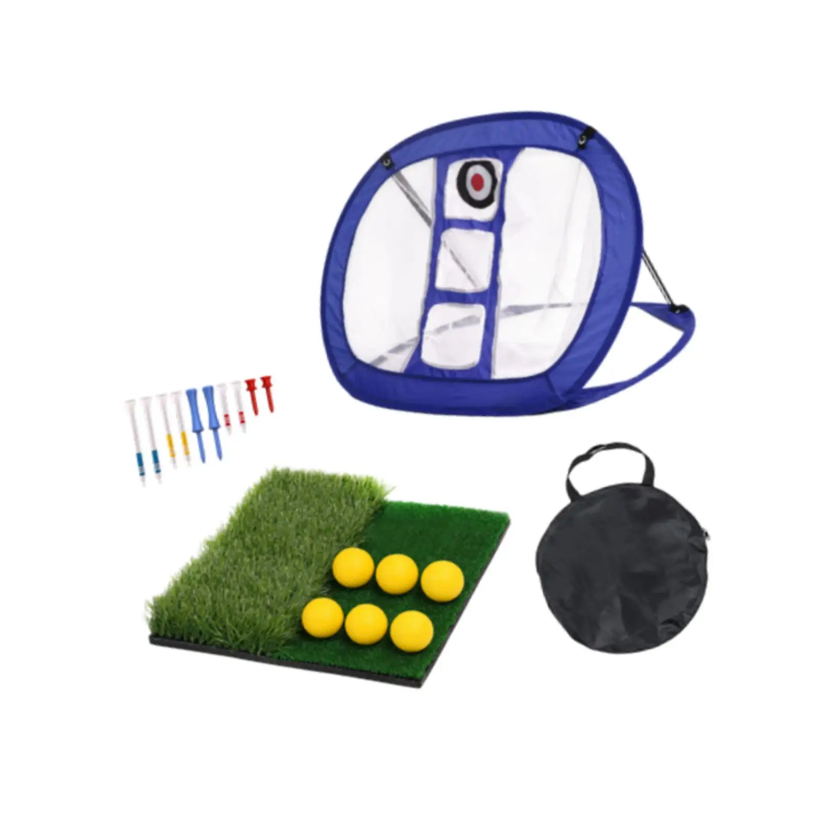 golf-practice-net-and-mat-compact-lightweight-chipping-training-netting-set-for-garden-garage-course