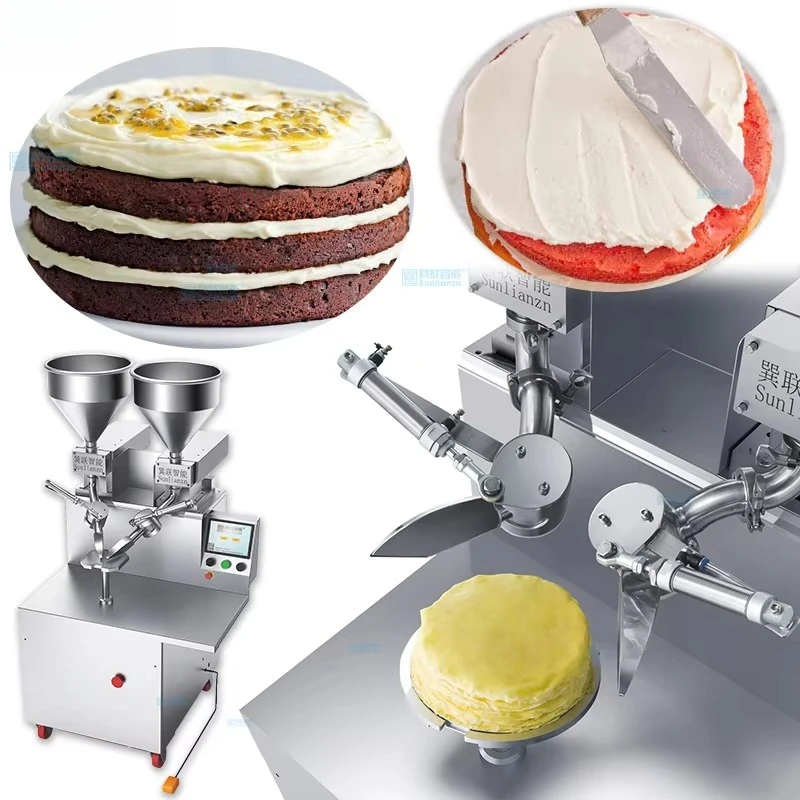 Automatic Birthday Cake Maker with Icing Spreading Machine New Condition for Bakery Use-Made with Milk Water & Fruit