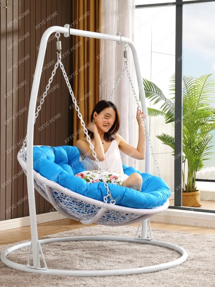 yj Glider Swing Indoor Adult Hanging Basket Rattan Chair Nordic Balcony Rocking Chair Outdoor Swing Glider