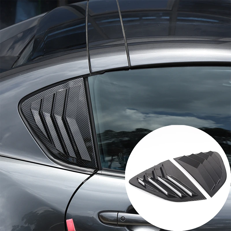 

For Mazda MX-5 2016-2025 Automotive Rear Triangle Window Decorative Cover ABS Carbon Fiber Car Modification Accessories