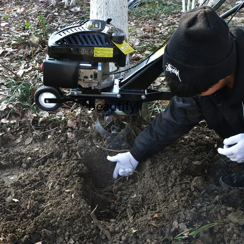 AY Бензиновая скарификатор для фруктового сада, выравниватель для прополки и обработки почвы, четырехтактный микрокультиватор
