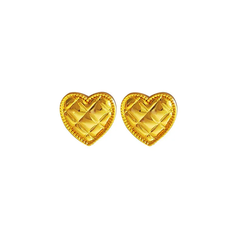 Stainless Steel Earrings for Women Tiny Gold Plated Piercing Heart Shape Stud Earring Aesthetic Jewelry Wedding Accessories Gift