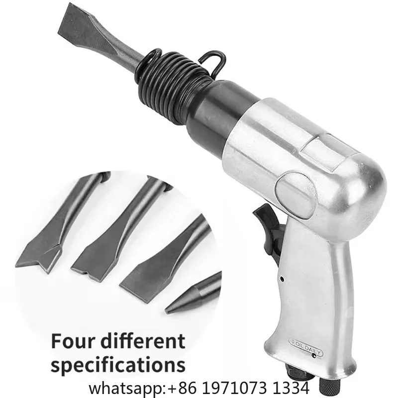 3/8'' 150mm Air Hammer Professional Handheld Pistol Gas Shovels Small Rust Remover Air Shovel Pneumatic Tools with 4 Chisels