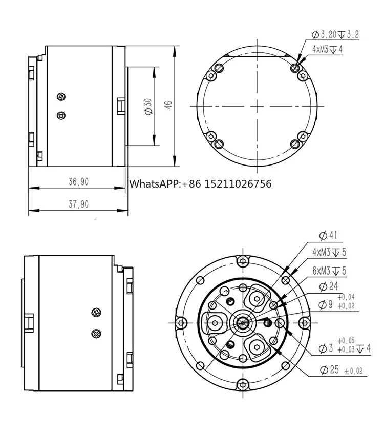 DMJ3507 2EC High Torque 24V/48V Linear/Servo Motor for Industrial Robotic Automation Robot Arm Damiao Actuator