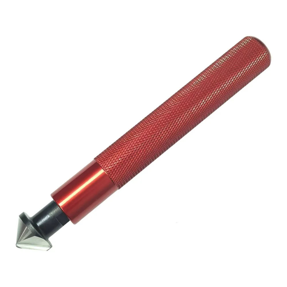 Precision Hand Deburring Tool Kit with Metal Handle for Comfort and Control on Steel Aluminum Copper PVC Pipe Edges