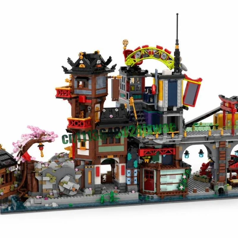 6266PCS Ninjago City Old Town MOC Model Custom Puzzle Architecture DIY Assembly Educational Building Blocks Collection Display - view 4