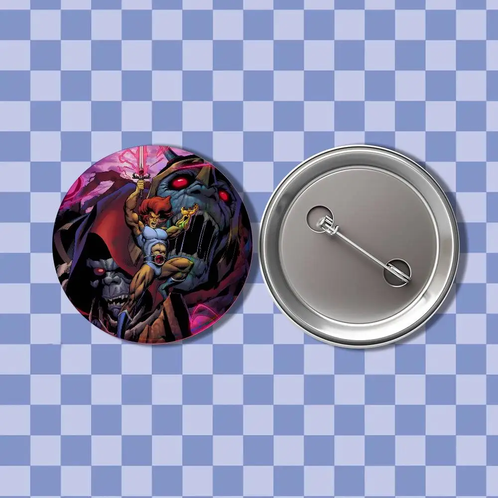 T-ThunderCats CARTOON Badges Button Round Creative Pin Brooch Badge Bag Decor Accessories Fans Collect Friends Gifts