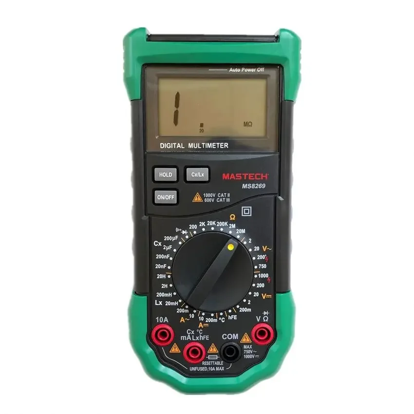 Digital Multimeter 3 1/2 LCR Meter AC/DC Voltage Current Resistance Capacitance Temperature Inductance Tester Mastech MS8269