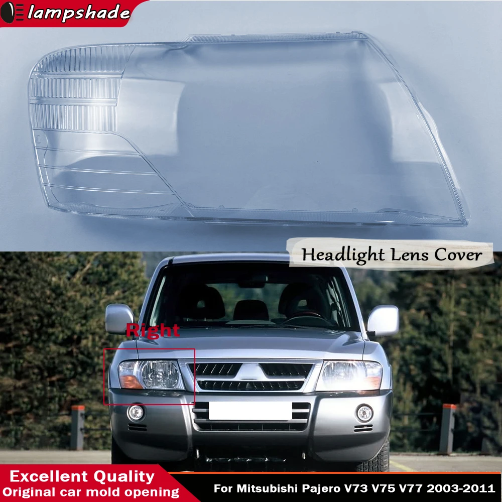 

Headlamps Transparent Lamp Shell Headlight Cover Lens Replace Original Lampshade For Mitsubishi Pajero V73 V75 V77 2003 - 2011