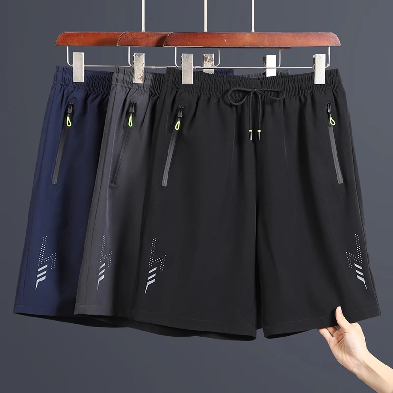 

New men's sports shorts, men's summer thin ice silk pants, men's casual pants, men's loose and oversized quick drying five quart
