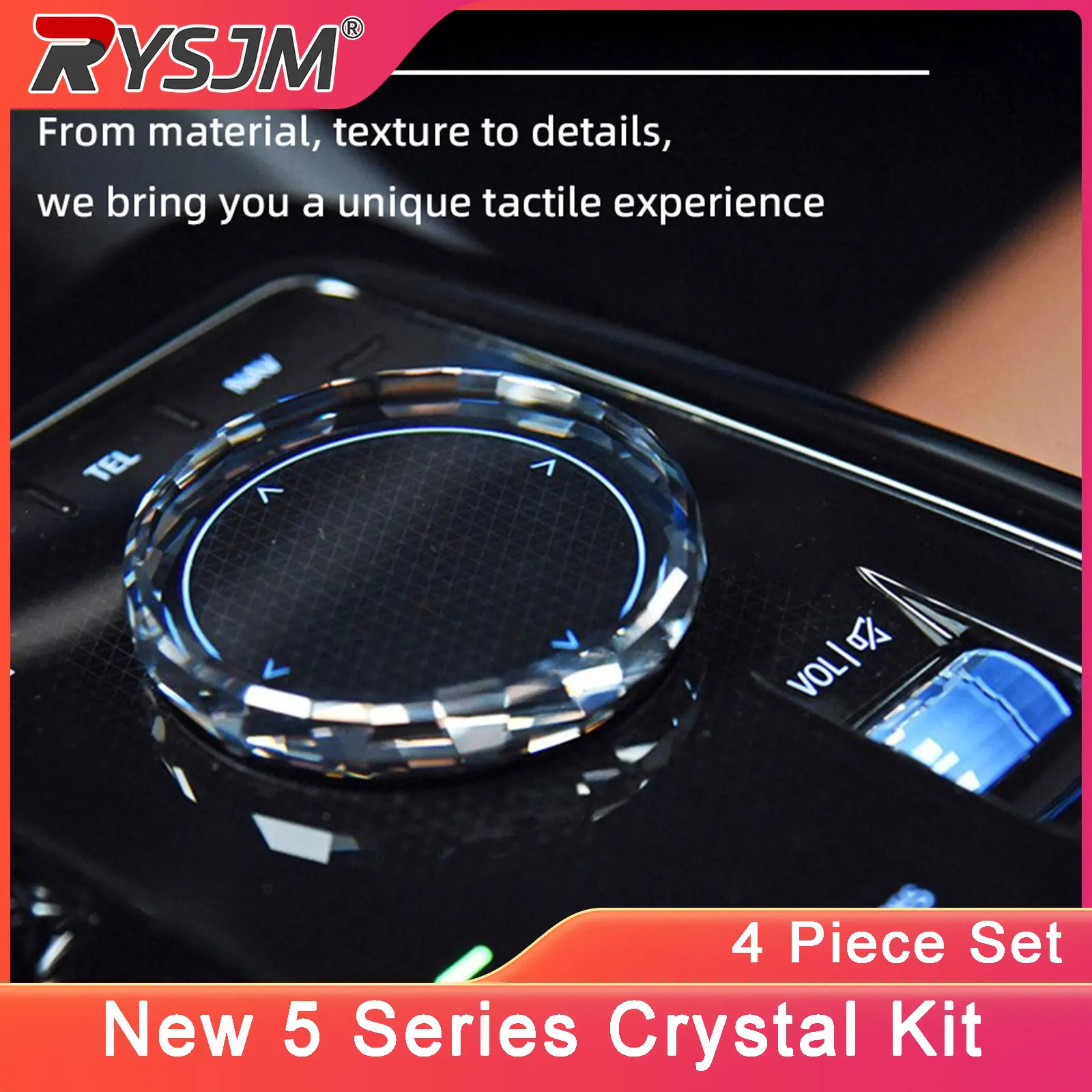 Crystal Shifter Paddle Knob Start Stop Button New 5 Series Crystal Kit For BMW G60 G70 IX X3 2025 Button Knob