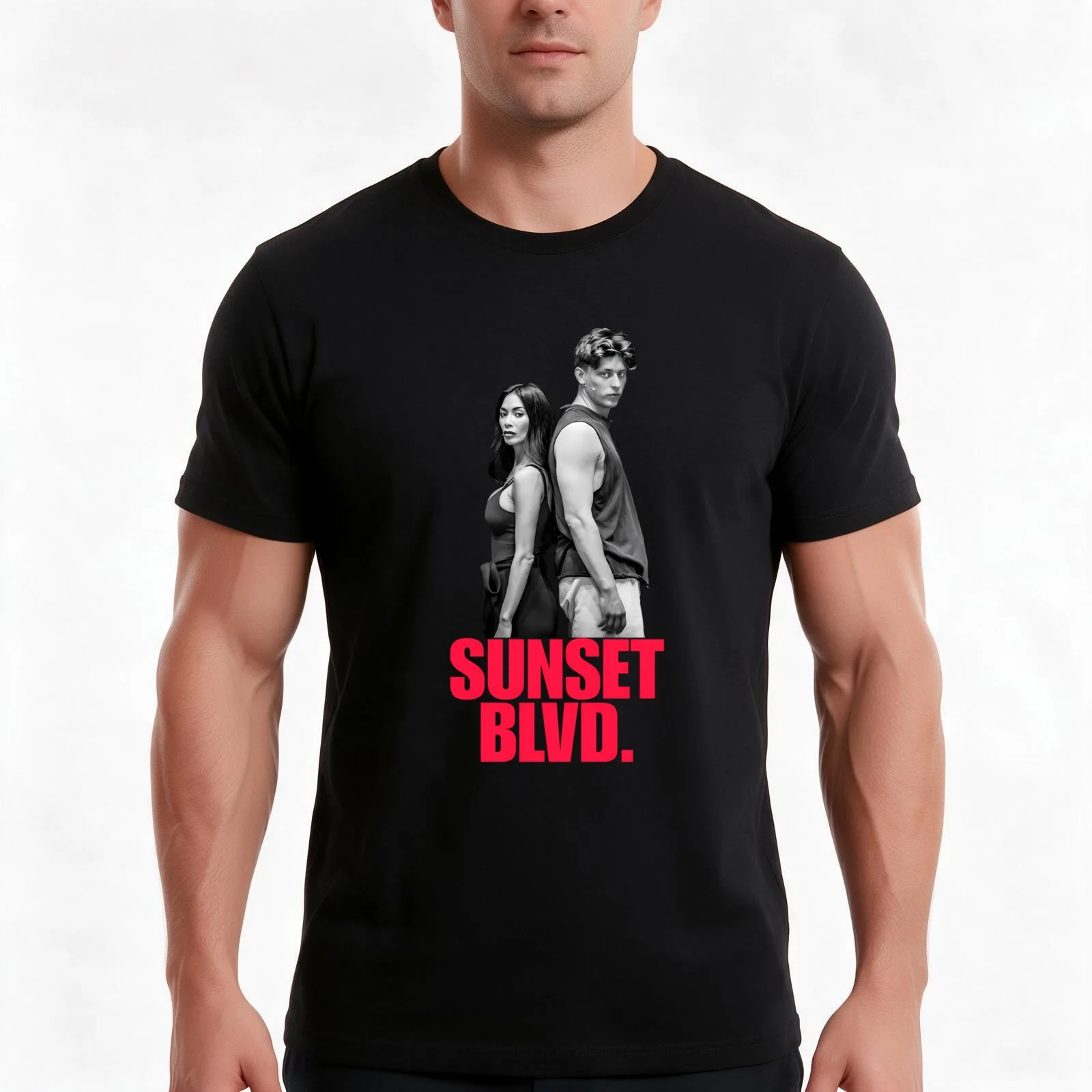 Sunset Blvd. With Nicole Scherzinger And Tom Francis Men T Shirt t shirts for man pack white