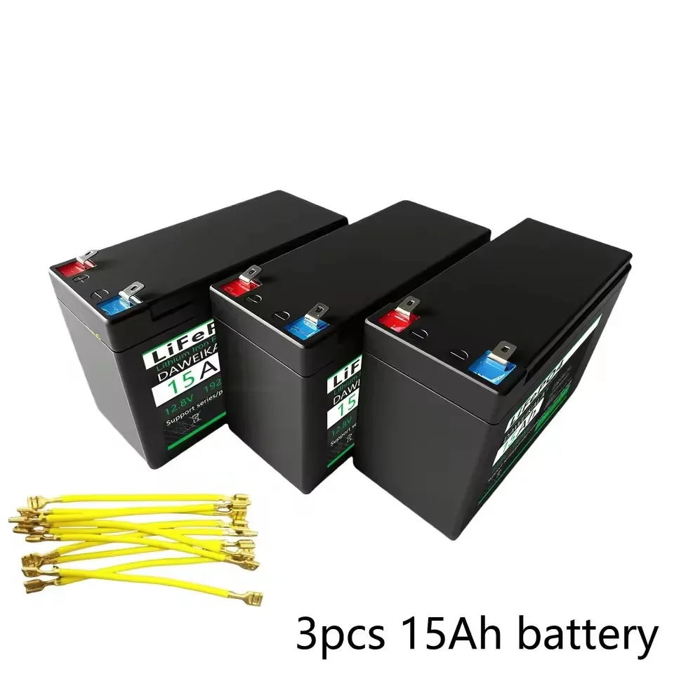Batteria LiFePO4 12V 6Ah 12Ah 15Ah con batteria ricaricabile al litio ferro fosfato BMS integrata, adatta per camper e barche