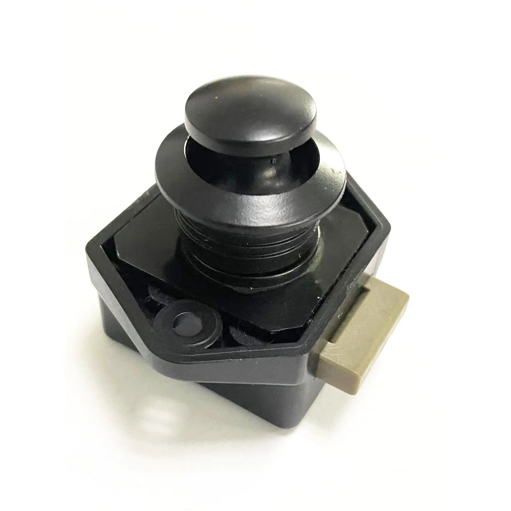 5pcs Camper Car Push Button Lock Black Kitchen Cabinet Knobs Keyless Drawer Lock Latch 20mm Cut Hole Furniture Lock Hardware