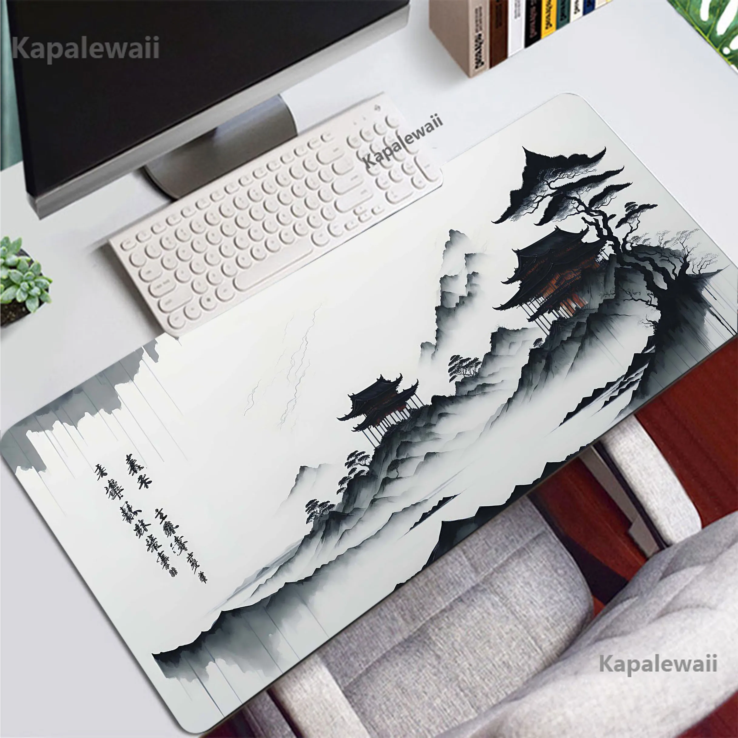 

Mountain Serenity Japan Art Gamer Mousepad Large Gaming Mouse Pad Computer Keyboard Pads Locking Edge Mouse Mat XXXL Desk Mat