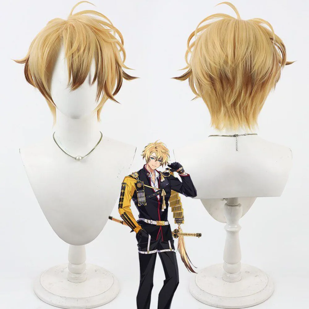 

Парик для косплея Touken Ranbu Kobizen no bufusa, желтый, в стиле аниме