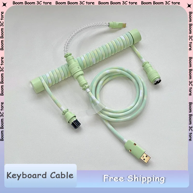 

Unknown Error Mechanical Keyboard Cable Tri Segment RGB Illuminated Custom Game Keyboard Cable Data Line Laptop Accessories USB