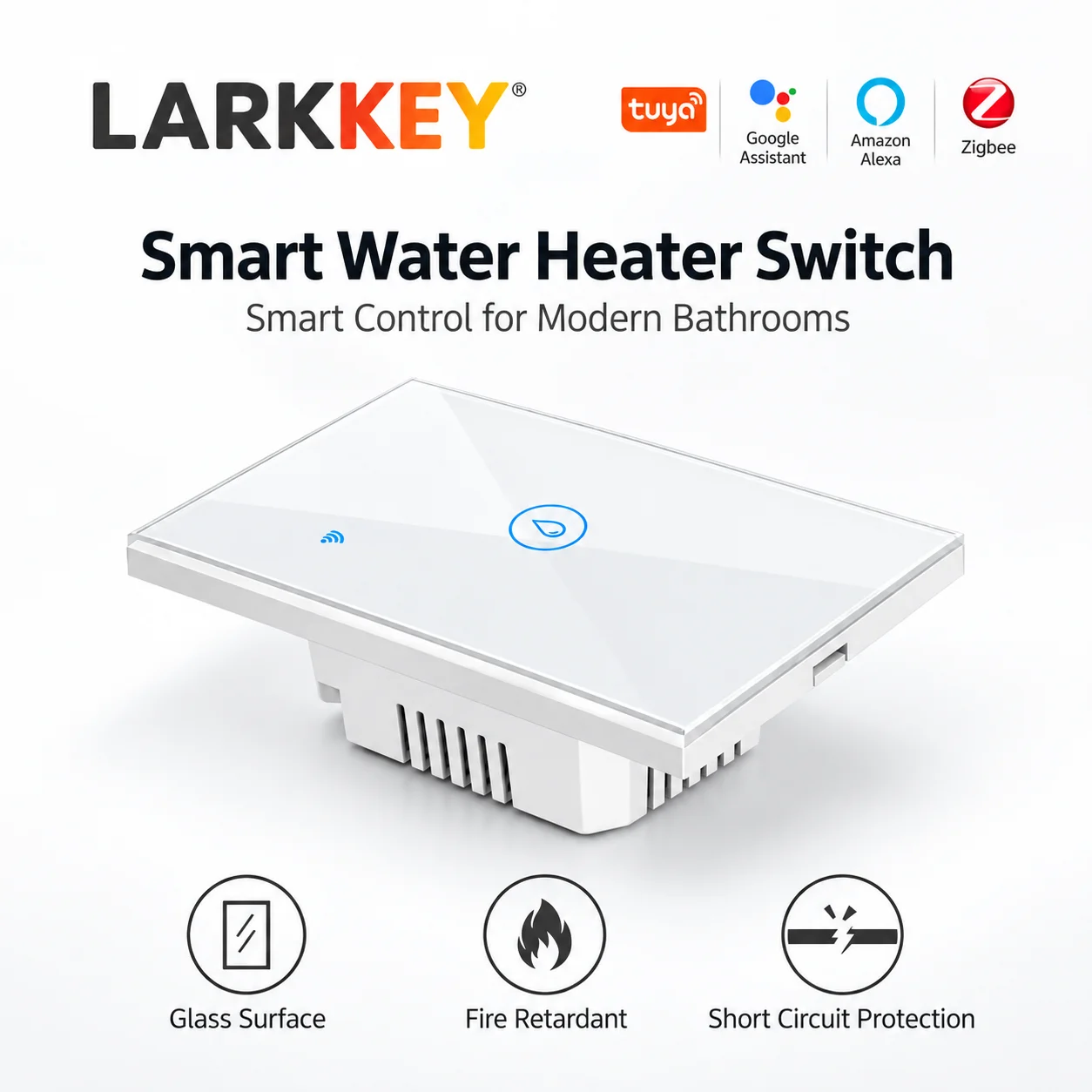 20A/40A zigbee Smart Water Heater Boiler Switch Air Conditioner Touch Switch Timing Function Voice Control Alexa Google Home