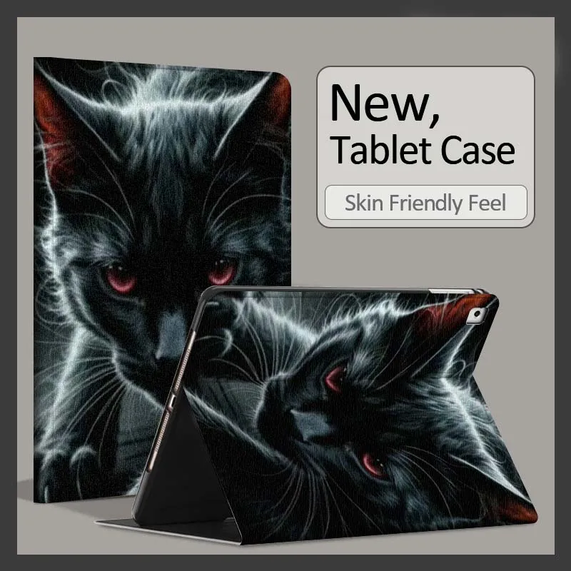 

Black Cat Art Cool For iPad Pro Air Mini 2 3 4 5 6 7 7th 8th 9th 10th 11th 10.2 9.7 10.5 10.9 11 13 Inch Tablet Case