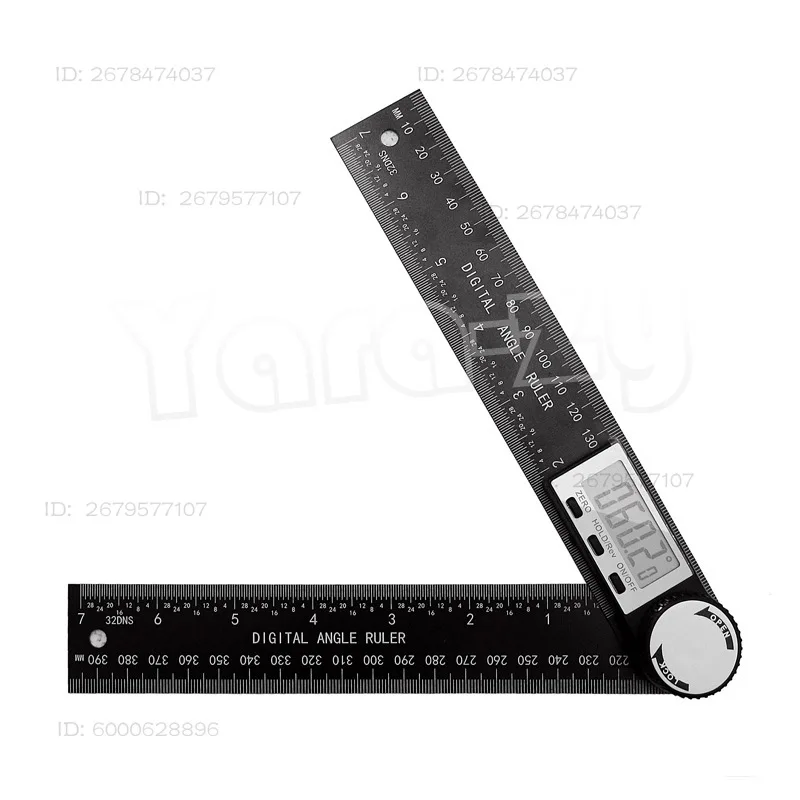 Electronic digital angle ruler protractor ABS plastic woodworking ruler angle measuring instrument multi-function 360 degrees