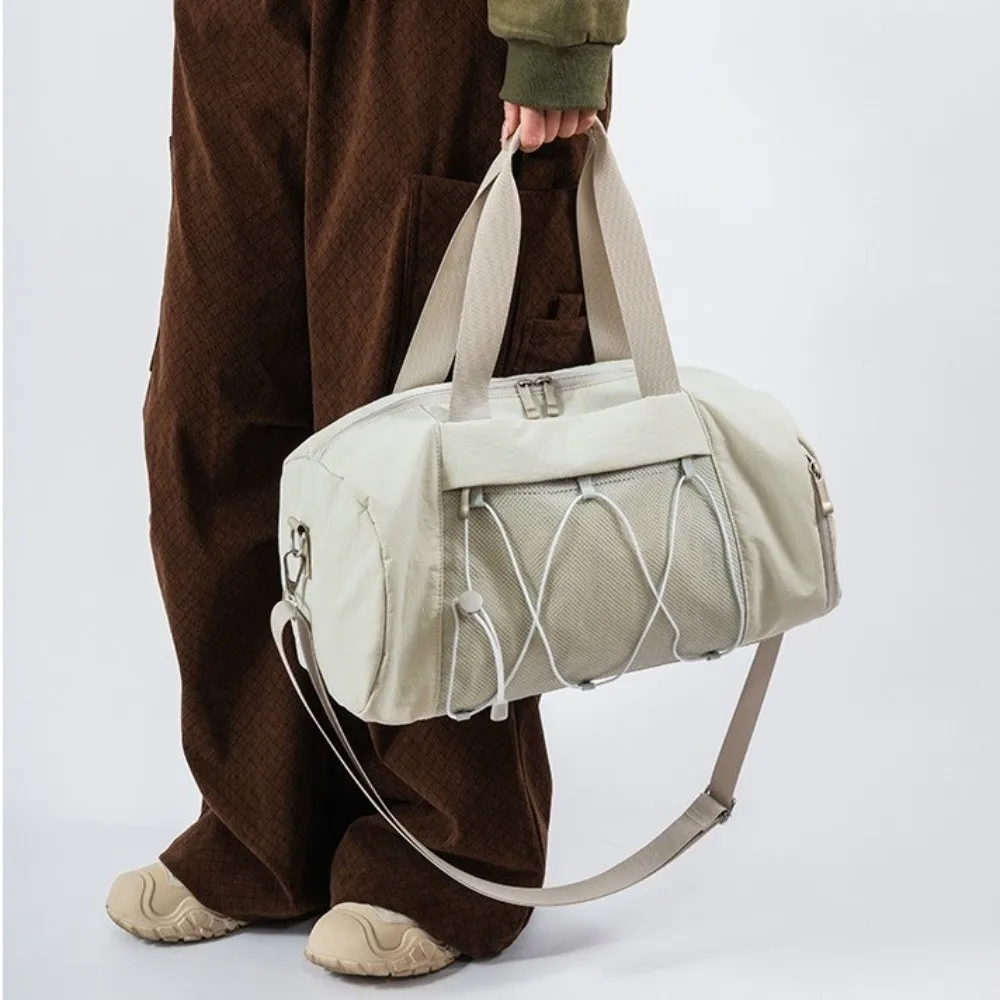 New Large Capacity Travel Bags Dry Wet Separation with Shoe Pocket Fitness Handbag Nylon Solid Color Duffel Shoulder Bags