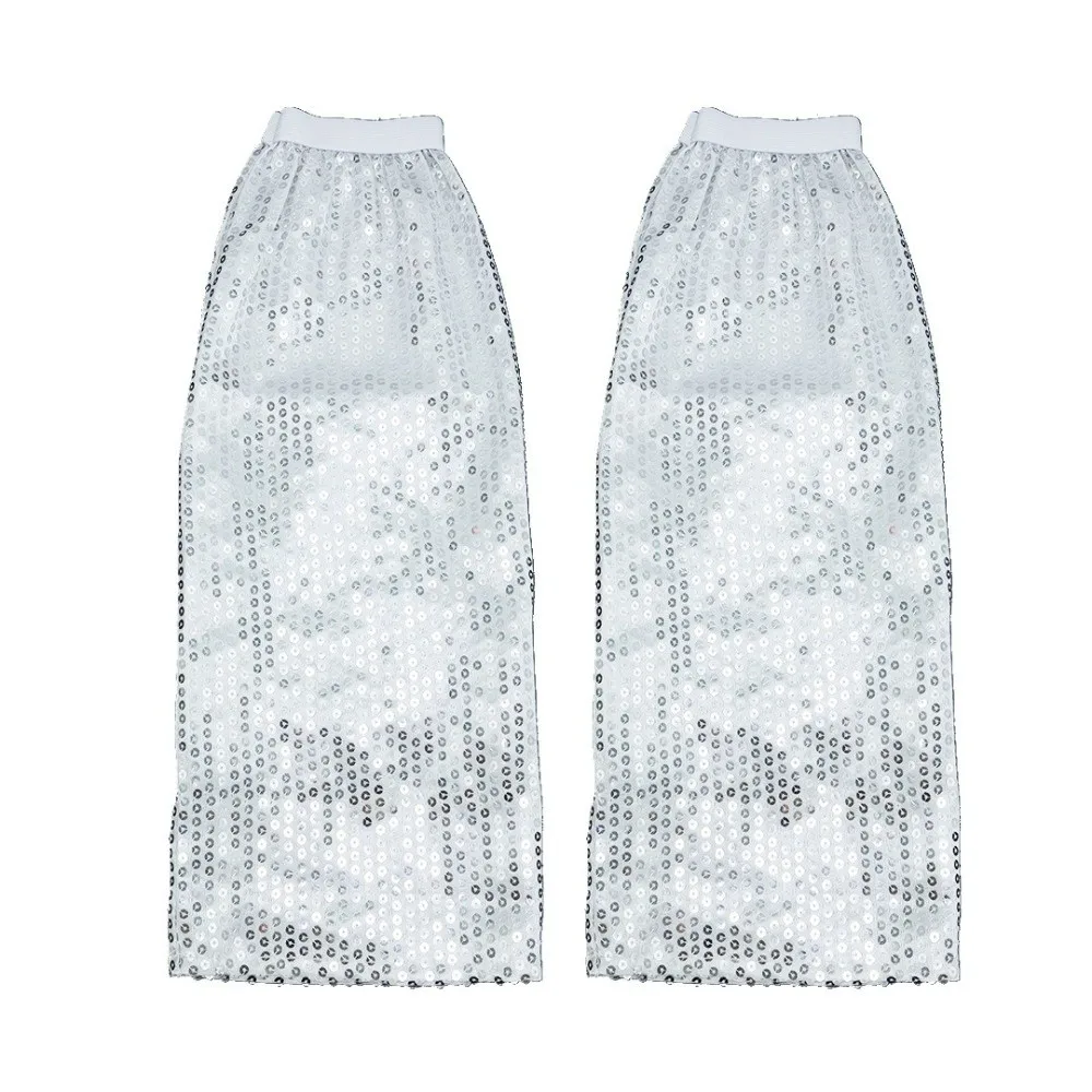 

Elegant Punk Hip Hop Sequins Leg Warmers Shiny Glittering Knee High Leg Sleeves Sparkling Sequins Leg Cover Masquerade Costume
