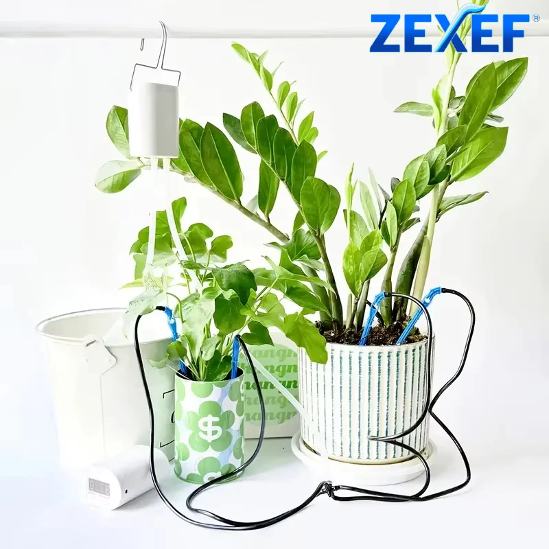 

ZEXEF автоматический насос для полива растений и цветов, домашний спринклер, устройство для капельного орошения, 4/8 головок, насос, таймер, система, комплект, садовый инструмент