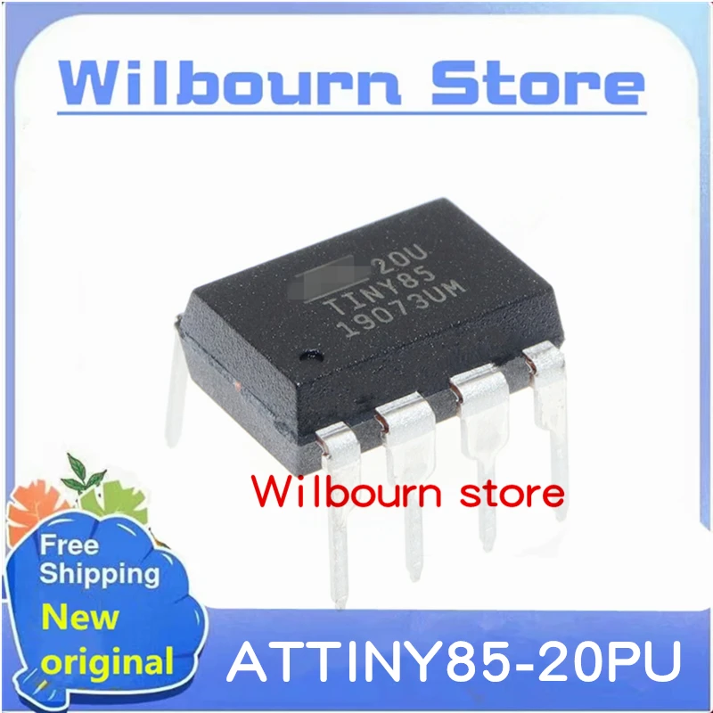 10PCS~100PCS/LOT ATTINY85-20PU TINY85 ATTINY85 DIP8 New original