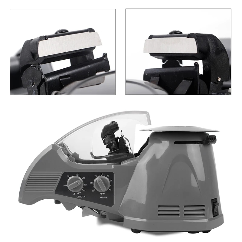 ZCUT-870 220 فولت آلة التعبئة والتغليف العملي 3 - 25 ملم عرض آلة قطع الشريط سطح المكتب موزع الشريط الدائري