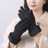 Windproof Thermal Gloves for Cycling Students Winter Warm Fleece Lined Touchscreen Outdoor Activities