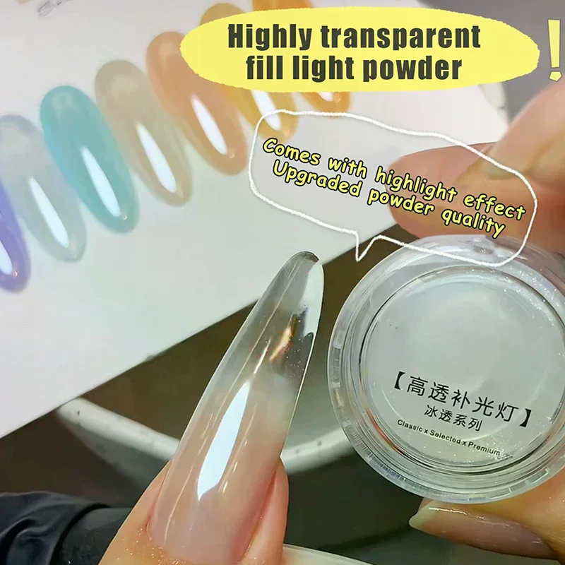 1Jar Plating Aurora Chrome Nail Powder Orange High-Gloss Moonlight Mirror Fine Glitter Pigment Aurora Pearl Rubbing Dust Chrome