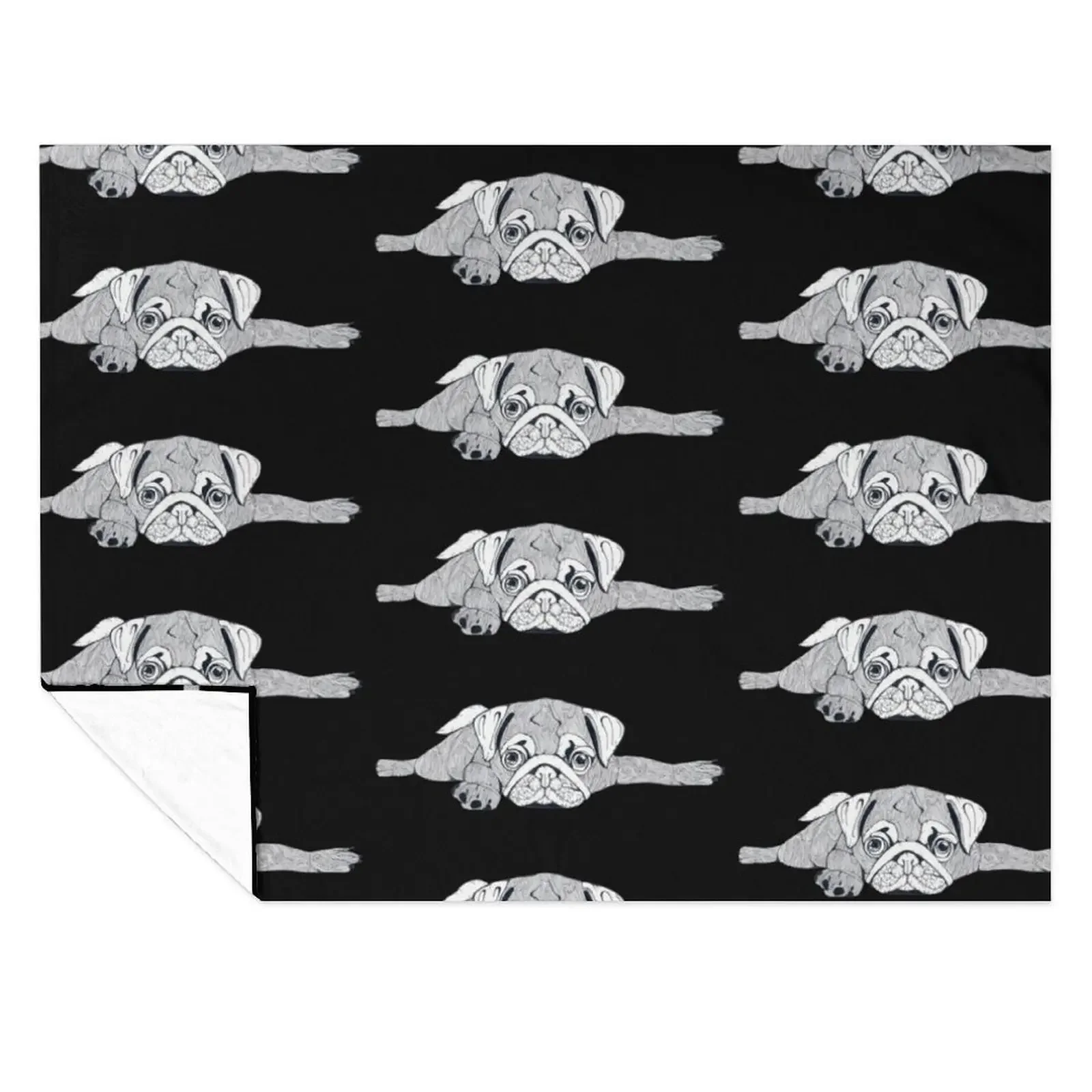 

Lazy Pug Throw Blanket for winter Sofa Quilt warm for winter Sleeping Bag Blankets