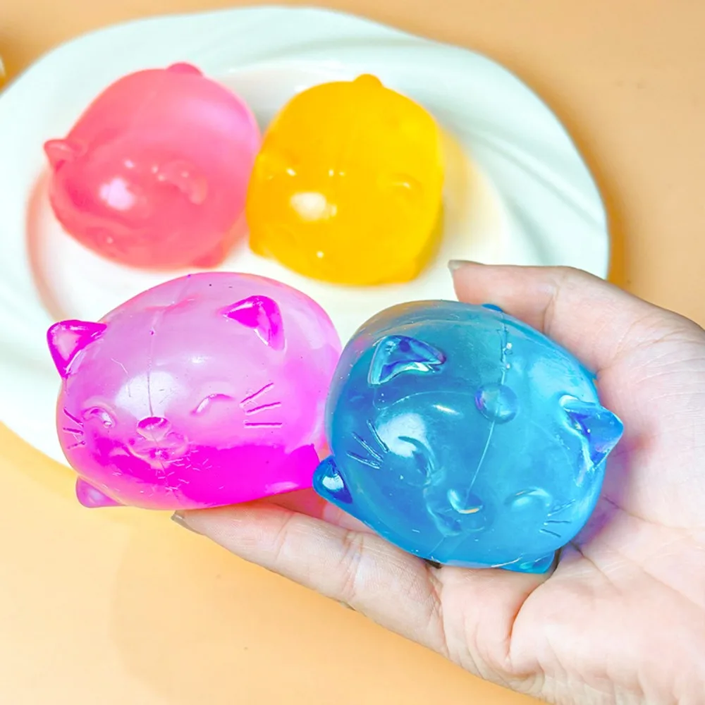 Gato goma brinquedos mole lento aumento alívio do estresse bola sensorial brinquedos para adultos crianças anti-ansiedade brinquedos sensoriais para autismo tdah