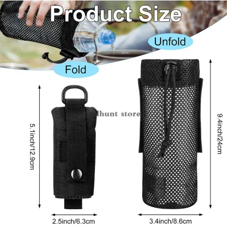 Portabotellas táctico MOLLE con funda térmica aislante para exterior - imagen 2