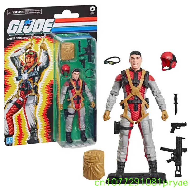 Original G I Joe 6 Inch Action Figure David Crazylegs Thomas Retro Carded Collectible With Full Accessories For Adult Collectors