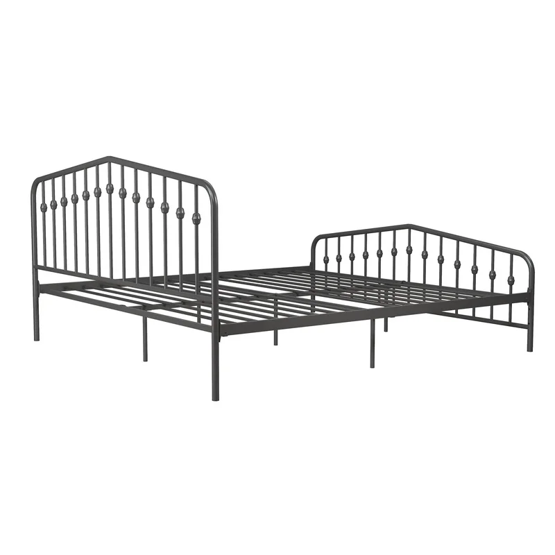 Bushwick Metal Platform Bed Sturdy Construction Adjustable Height Strong Support No Box Spring Needed Under Bed Storage Easy
