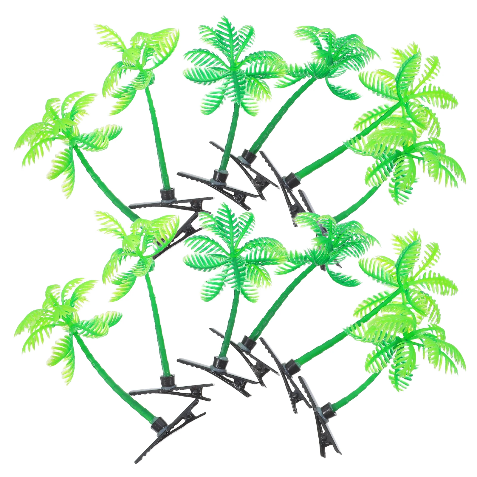 

30pcs Coconut Tree Hair Clips Beach Themed Barrettes Girls Women Headwear Lightweight Soft Iron Plastic Daily Party Cosplay