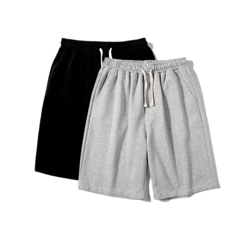 

Summer American Street Basketball Casual Five Pocket Pants Men's Light Grey Loose Sports Shorts