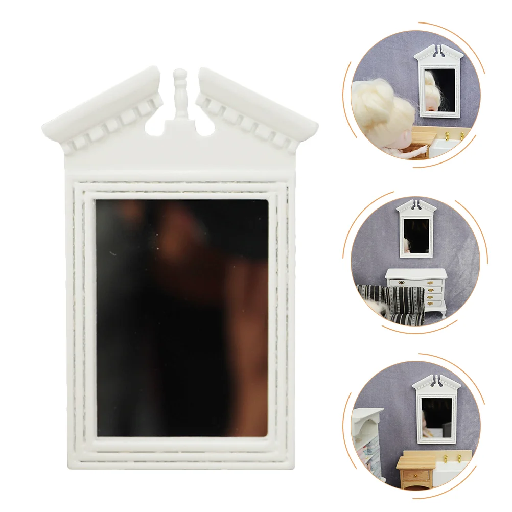 Kids Mirror Micro Scene Childrens Toys Mini House Decor Miniture Furniture Wood Miniature Model