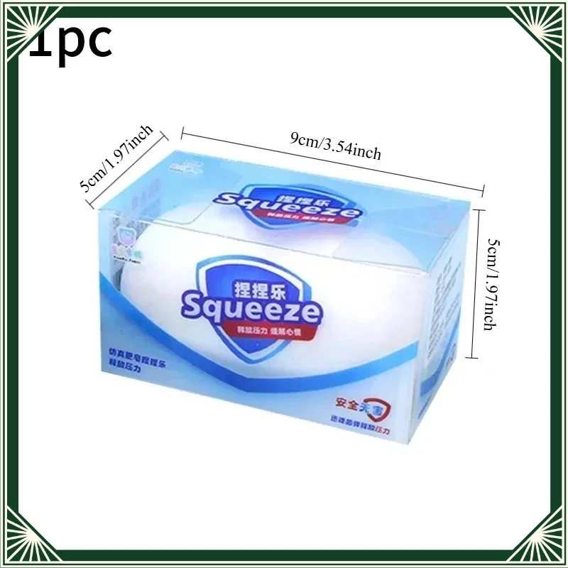 ABC2026 Hot Simulated Soap Crystal Mud Squishy Slime Toy Soft Slow Rebound Stress Relief Cube Decor for Home Room Festival Gifts