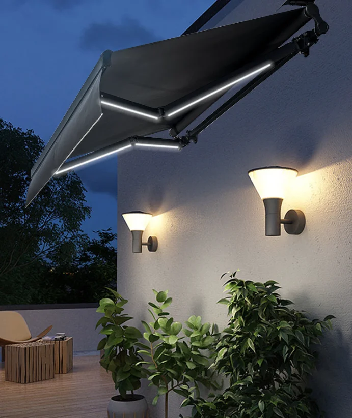 Hot Sale Manual Retractable Outdoor Sun Shade Canopy Patio Awning for Outdoor Living
