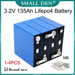 1-4PCS New Grade A 3.2V 135Ah Lifepo4 Rechargeable Battery DIY 12V 24V UPS Power supply Solar Storage Yacht Inverter Golf carts