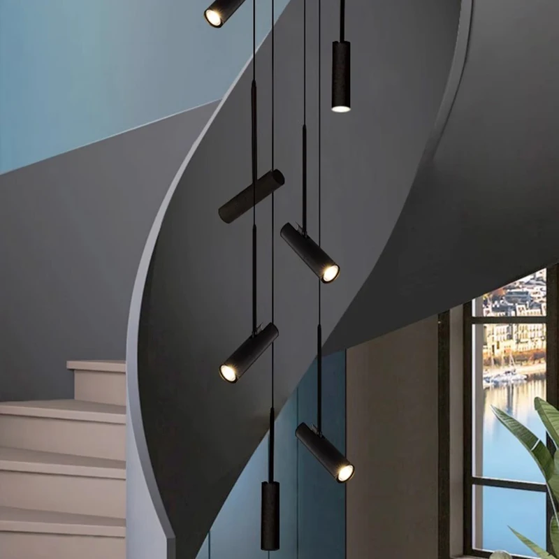 

Nordic Home Decor Dining Room Pendant Lamp Lights Indoor Lighting Stair Lamp Hanging Light Chandelier Lamps For Living Room