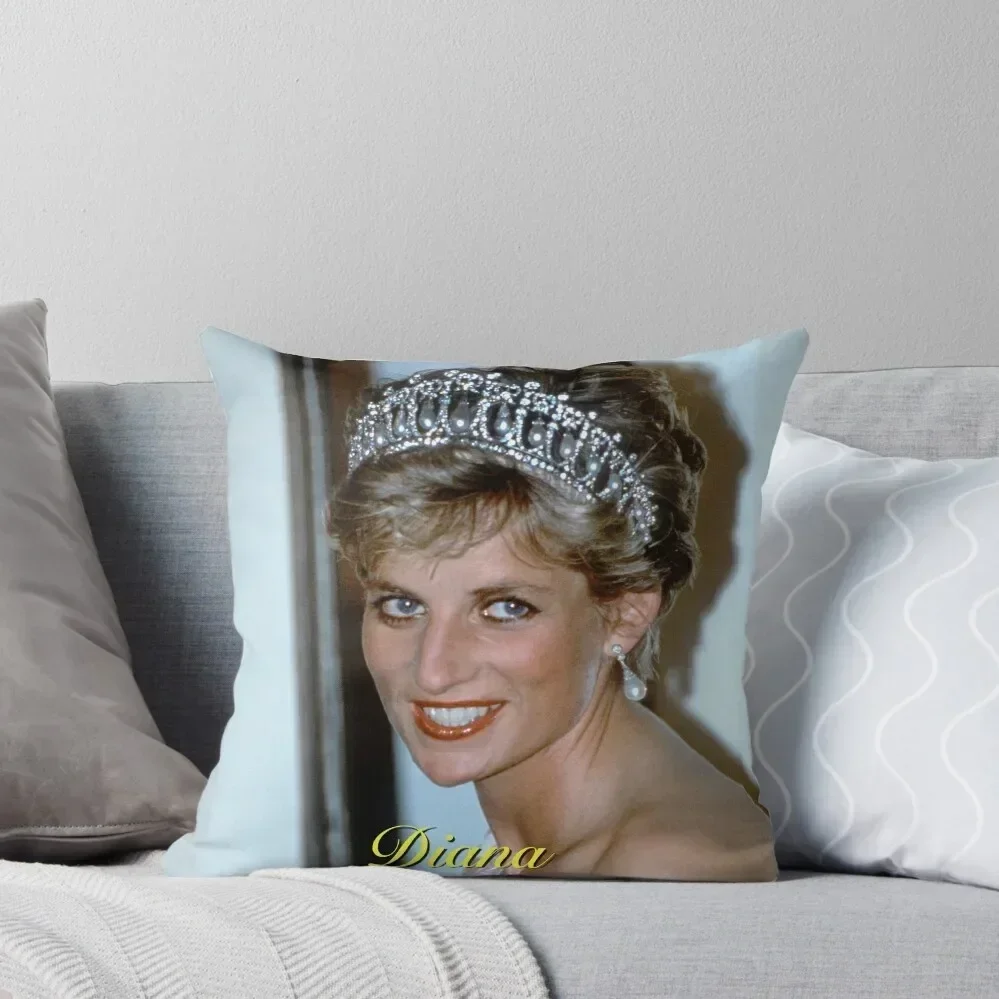 Beautiful! HRH Princess Diana in her tiara Brazil 1991 - Pro Photo Throw Pillow Pillow Cases pillow