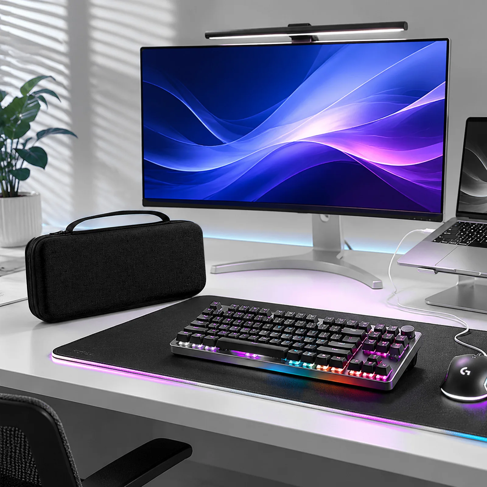 Hartschalen-Tastaturkoffer für 61-Tasten bis Vollgrößen-Mechanische Tastaturen, Tragbare Reisetasche, Wasserdichter Schutzkoffer – Detail 5